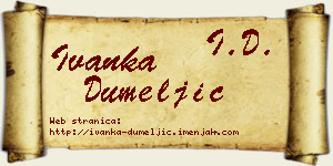 Ivanka Dumeljić vizit kartica